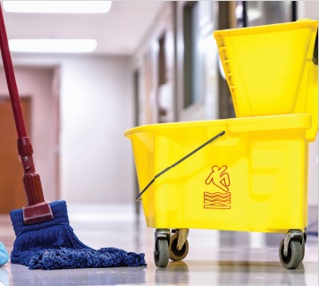 Cleaning Equipment in Hallway