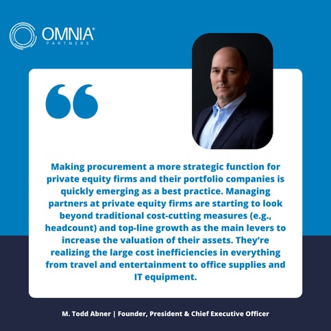 How OMNIA Partners is Leading Private Equity Firms to Improved Cost Management